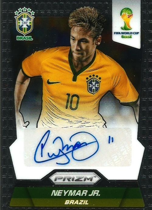 Trading Cards Neymar Jr World Cup 2014 Panini Prizm Very Rare Certified Autograph Card