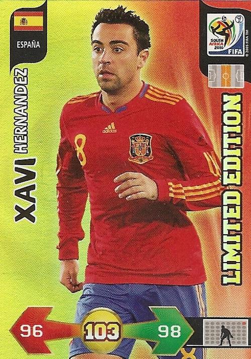 Trading Cards - FIFA 2010 ADRENALYN XL - XAVI LIMITED EDITION was sold
