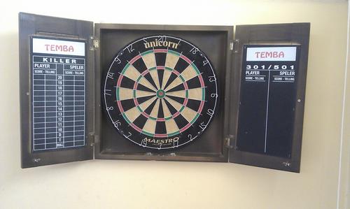 Other Sport & Leisure - Unicorn Maestro Dart Board in Wooden Cabinet