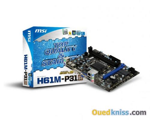 MSI Intel H61M-P31(G3), 6CH Audio, Gb LAN, DVI. bidorbuy ID: 72379463