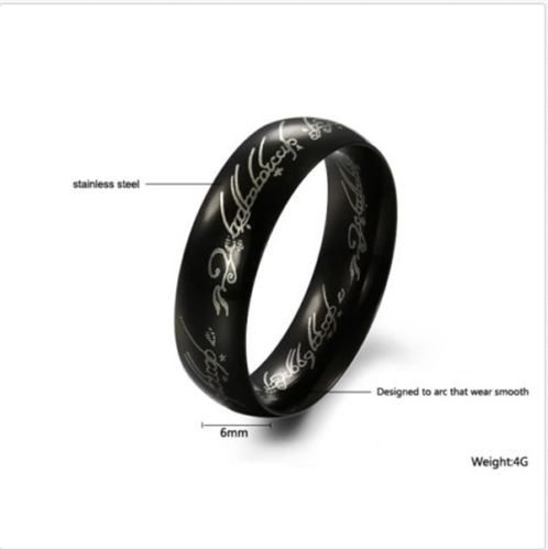 ... Rings - The One Ring LORD Tungsten Stainless Steel Wedding Band - size