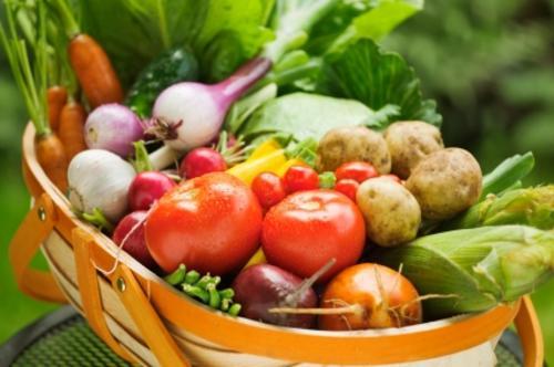 fruits and vegetables basket. Own Fruit and Vegetables