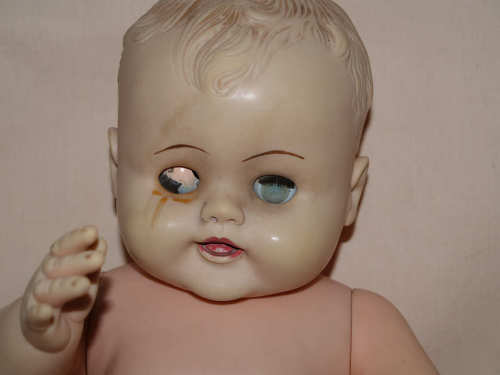 Vintage Toys LARGE OLD RUBBER DOLL was sold for R9500 on 12 Apr at 1631 
