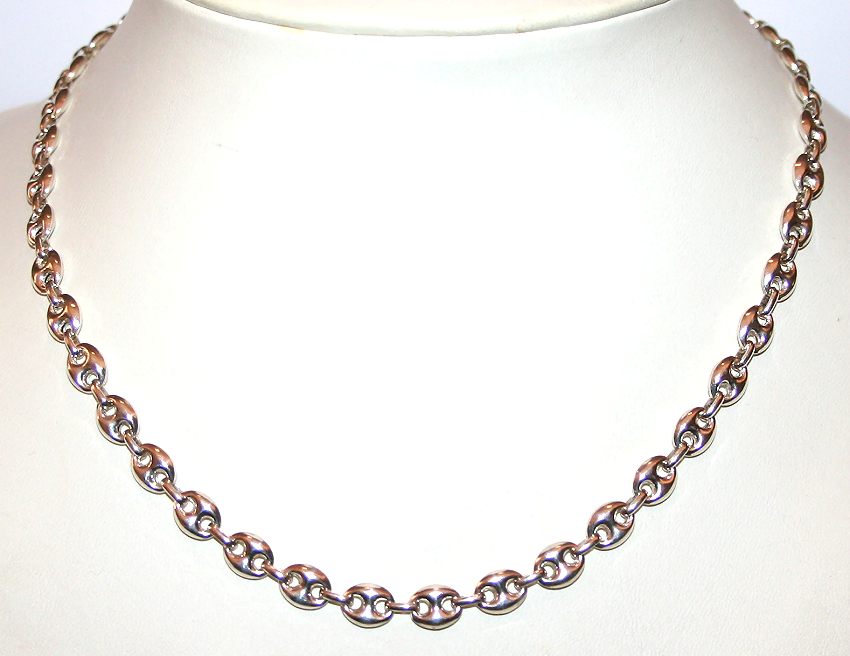 Gold & Silver Chains - Gucci link CHAIN, sterling silver. 7mm wide