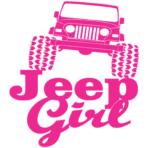 Pink jeep decal #2