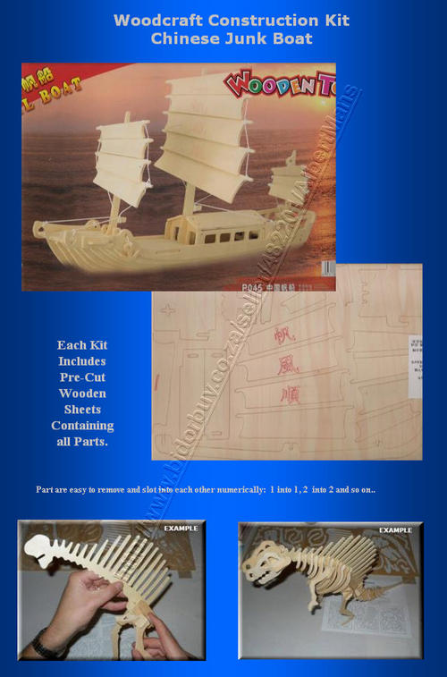  Puzzle - Chinese Junk Boat - Educational Wooden Building Model Kit