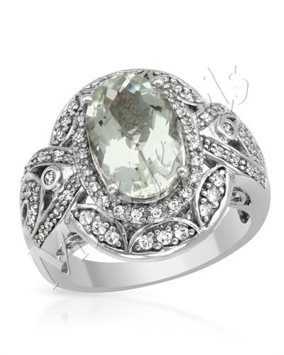 ... and CZ Antique Style Promise Ring in 925 Sterling Silver- Size 7