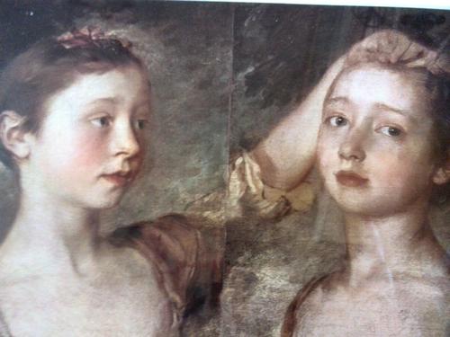 Framed Thomas Gainsborough: Margaret and Mary Gainsborough. size: 24cm x 33cm. width of frame is 2cm. - 1737235_140911214935_IMG_20140911_104224