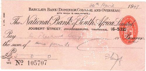 national bank cheque