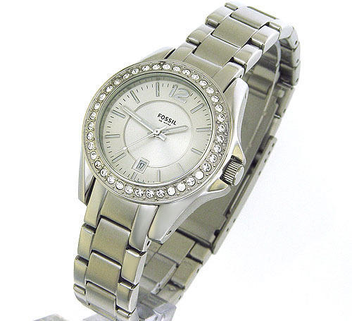Fossil ES2879 Mini Riley Silver Dial Women Watch NEW STYLE