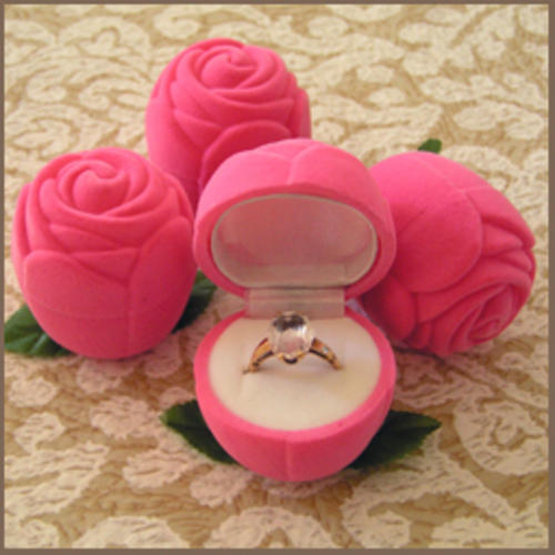 This ring will be presented in one of these beautiful velvet rose ring boxes 