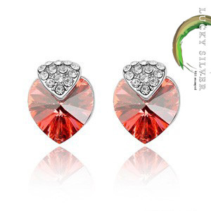  Crystal Earrings on Austrian Red Crystal Earrings