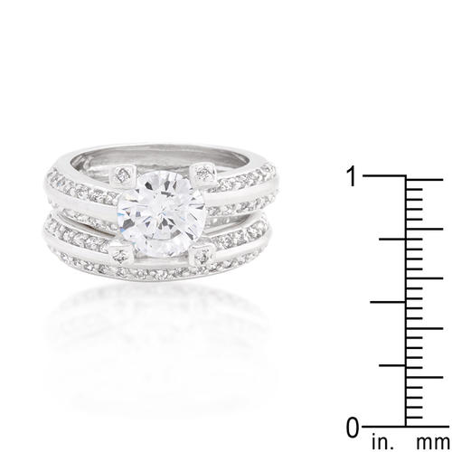 Cubic Zirconia Round Cut Pave Ring Set *USA IMPORT* Forever Yours ...