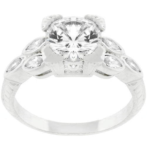 Bella Birthstone Engagement Ring in Clear Forever Yours Range