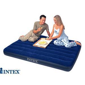 Intex  Beds Camping on Intex Air Bed      Portable Inflatable Bed W  Pump   2 Air Pillows