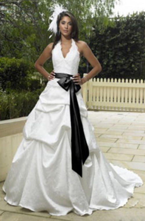 Black and White Wedding Dress