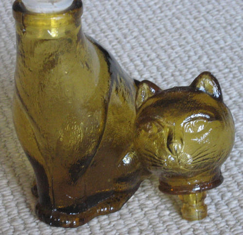 Cat In Bottle. Glass - CAT GLASS BOTTLE was
