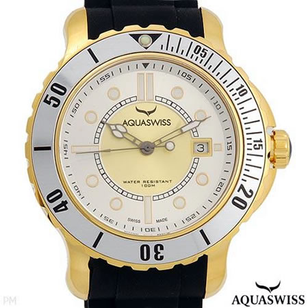 Watches - R22,000.00 >> AQUASWISS Men's Sailor 18k GOLD Swiss Watch