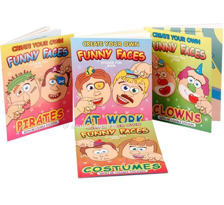 Funny Faces Sticker on Activity   Colouring   Funny Faces Sticker Books   R12 50 Each Was
