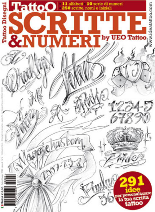 Words and Numbers Tattoo Book with Flash by Ueo Tattoo
