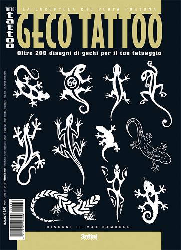 Book of GECKO Lizard Tattoos - Italy Tattoo Book for Various Lizard Designs