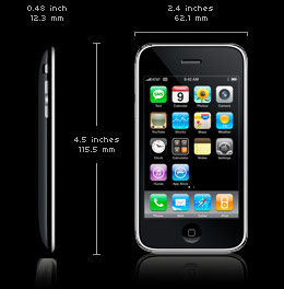 iphone 3g size